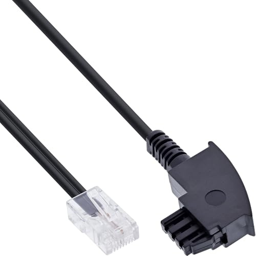 InLine 18502 TAE-F Kabel für DSL-Router, TAE-F Stecker an RJ45 8P2C, 2m