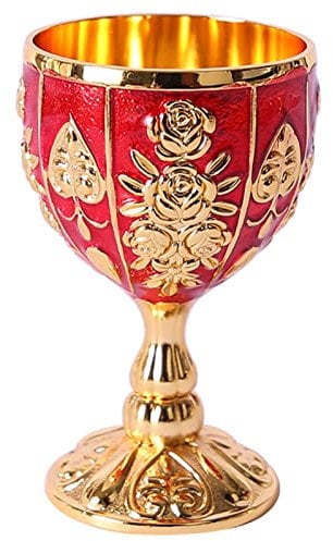 Weinkelch, Messing Kelch, Vintage Kelch, Handgemachte Geprägte Blume Kelch Schnaps Becher, Vintage Geprägte Gravur Blumenmuster Weingläser Tasse Für Saft, Getränke, Champagner, Bar