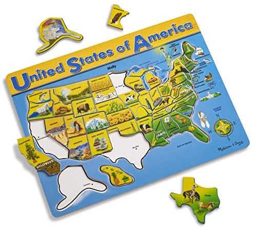 Melissa & Doug USA Map Wooden Puzzle (45 pcs)