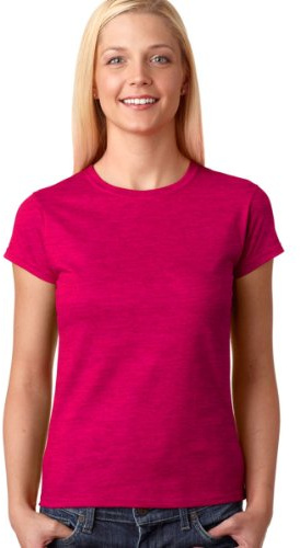 Gildan Women's Fit Soft Stylish T-Shirt, Antique Heliconia Large. 64000L (US)