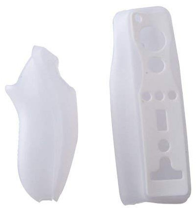 OSTENT Estuche Protector de Silicona Suave Estuche Protector para Nintendo Wii Control Remoto Nunchuk Color Blanco