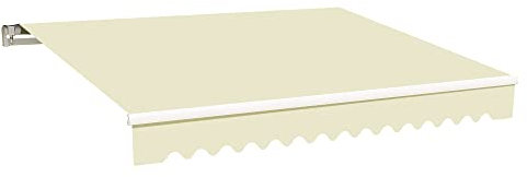 Green Bay 3x2.5m Garden Awning Replacement Fabric Top Cover Front Valance Cream