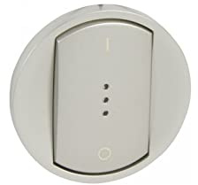 Legrand 068323 Enjoliveur Doigt Large Céliane pour Interrupteur Bipolaire à Voyant, Finition Titane, Lot de 10