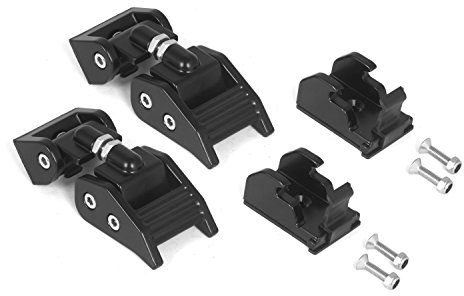 Rugged Ridge | Motorhaubenschnäpper-Set, schwarzes Aluminium | 11210.15 | passend für Jeep Wrangler TJ 1997–2006