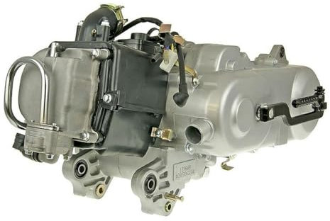 Motor komplett 12 Zoll kurze Welle mit SLS Trommelbremse kompatibel für Kreidler-RMC E50 4T, REX JINAN-QINGQI, Shenke-RS 450 QM50QT-6A, MOTOWELL Magnet 4T