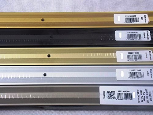 Übergangsprofil mit Basisprofil LPS220 100cm, 34mm (havanna/edelstahl matt - neue Bezeichnung)