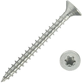 200 Stück Edelstahl-Schrauben 4x40 mm Vollgewinde Torx - Spanplattenschrauben mit Senkkopf - Holzschrauben/Holzbauschrauben - Werkstoff A2 VA V2A - Edelstahlschrauben/Universalschrauben TX20