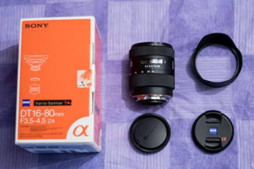Sony SAL1680Z, Allround-Objektiv (16-80 mm, F3,5-4,5 ZA, Vario-Sonnar T*, A-Mount APS-C, geeignet für A77/ A58 Serien) schwarz