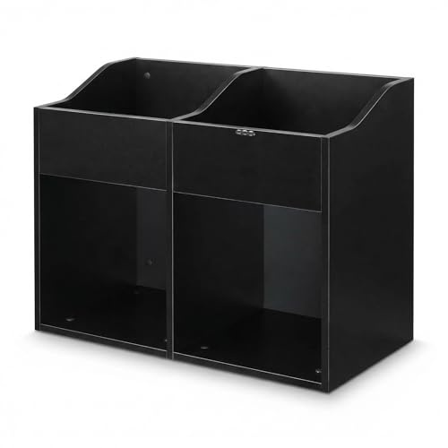 Zomo Vinyl Regal VS-Box 200/2, zweistufiges Schallplatten Regal für 12-Zoll-LPs (ca. 400–480), stapelbar & kombinierbar, MDF Schwarz, wasserabweisend, 705 x 335 x 560 mm