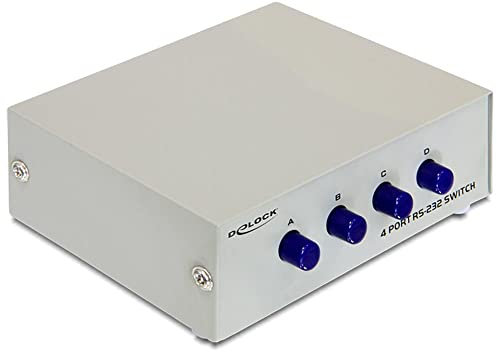 Delock Seriell Umschalter RS-232/ RS-422/ RS-485 4-Port manuell, Beige (matt)