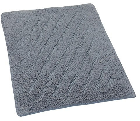 Castle Hill London Wende-Badteppich, 50,8 x 76,2 cm, silberfarben