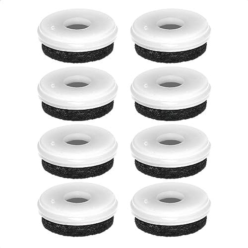 Wagner QuickClick® Filzgleiter Möbelgleiter Stuhlgleiter Ersatz - 8er-Set Ersatzgleiter austauschbar ersetzbar - Filz robust Natural - Durchmesser Ø 25 mm - für Basis Ø 25 mm - Made in DE - 15802800