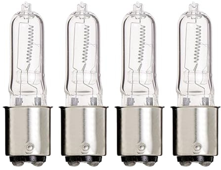 (Pack of 4) Q150CL/DC - 120-Volt - Halogen JD Type T4 - BA15D - DC Bayonet Base - 150-Watt - Clear Light Bulbs