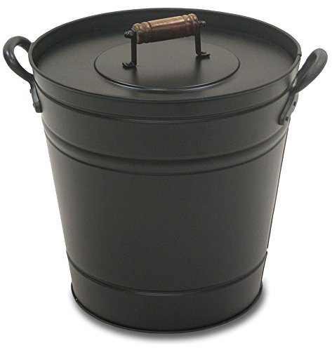 Pilgrim Home and Hearth Pilgrim 19504 Home and Hearth Ascheeimer, luftisoliert, Metall, schwarz, 14.75″D x 12.25″W x 13″H, 7 lbs