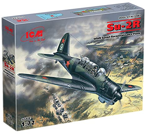 ICM ICM72082 1:72-Su-2R, WWII Soviet Reconnaissance Plane,Black
