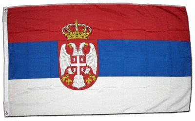 XXL Flagge Fahne Serbien mit Wappen 150 x 250 cm