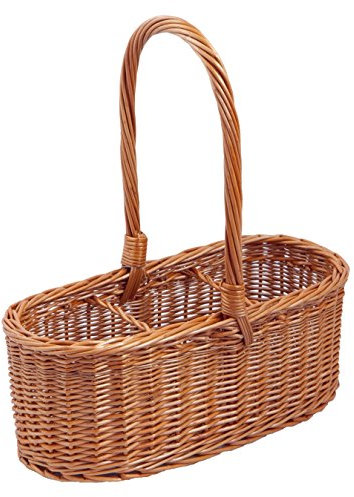 Backideen Flaschenkorb oval, braun, T 37cm x B 17cm x H 15cm