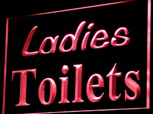 ADVPRO i775-r Ladies Toilets Washroom Restroom Neon Light Sign