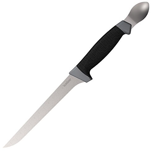 Kershaw 7 Boning Knife with Spoon, Stainless Steel Blade with Protective Sheath, Fishing Fillet Knife, Two-in-One Fishing Tool for Anglers