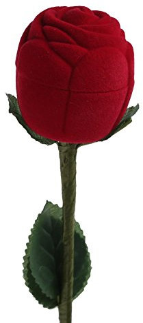 Boite pour bague en forme de rose romantique déclaration Écrin pour bague en forme de rose rouge.Idéal pour offrir. saint valentin