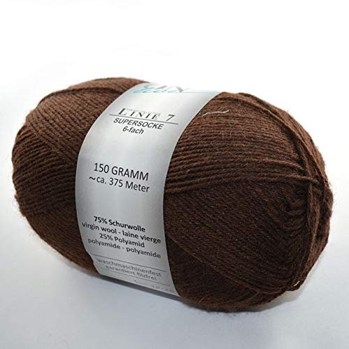 ONline Supersocke Linie 7 Uni 6-fach 14 - braun