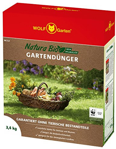 WOLF Garten - Natura Bio - Gartendünger - NG 3,4 für 50 m², braun, 40 x 60 x 111 cm, 3852710