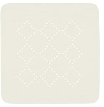 Spirella - Duschmatte aus PVC-Schaum Modell Alaska - rutschfeste Badematte mit Saugnäpfen + Anti-Schimmel-Abflusslöcher - 55 x 55 cm - Schneeweiß - Badaccessoires