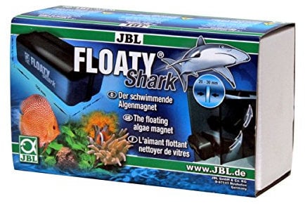 JBL Floaty Shark 61374 Schwimmender Scheiben-Reinigungsmagnet für Aquarienscheiben aus Glas