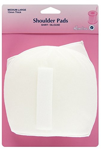 Hemline Shoulder Pad Shirt/Blouse Pads White Medium