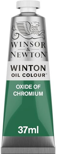 Winsor & Newton 1414459 Winton, feine hochwertige Ölfarbe - 37ml Tube mit gleichmäßiger Konsistenz, Lichtbeständig, hohe Deckkraft, Reich an Farbpigmenten - Chromoxid