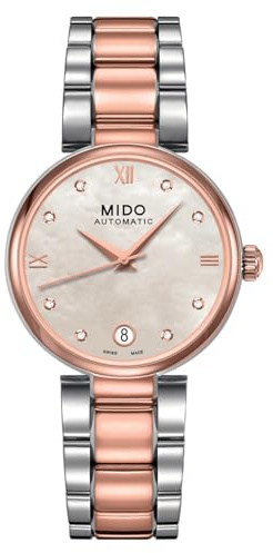 Mido Damen-Armbanduhr Analog Automatik Edelstahl beschichtet M0222072211610