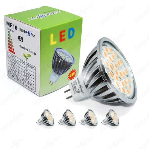 4x MR16 GU5.3 SMD LED SPOT Lampe LED Strahler Mit Schutzglas Warmweiß