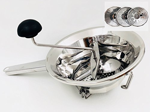 Passaverdura in Acciaio Inox, Made in Italy, di Alta qualità, Diametro 24 cm