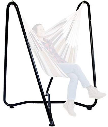 AMANKA Hängesessel Gestell bis 150 kg - 155cm Hängestuhl Ständer für Kinder und Erwachsene - Metall