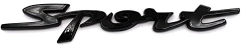 3D Sport Emblem Schwarz ABS Kunststoff mit Schaumstoff-Kleberückseite Badge von VmG-Store