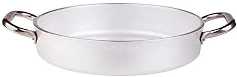 Agnelli ALMA10640 Cacerola Baja con 2 Asas en Acero, Aluminio Profesional 3 mm, 40 cm, Metal, Plateado
