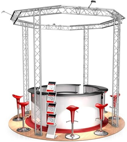 Naxpro-Truss Messestand FD 23-3,5 x 3,5 x 3,5 m (LxBxH) - 12 m² aus Aluminium in Silber