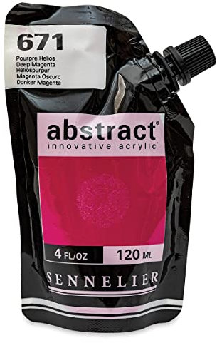 Sennelier Abstract Innovative Acrylic Artist Paint Pouch 120ml (671 Deep Magenta)