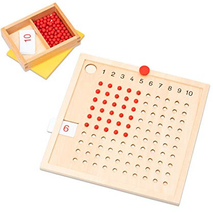 Betzold 85784 - Multiplikationsbrett aus Holz - Rechenspiel Lernmittel Mathematik
