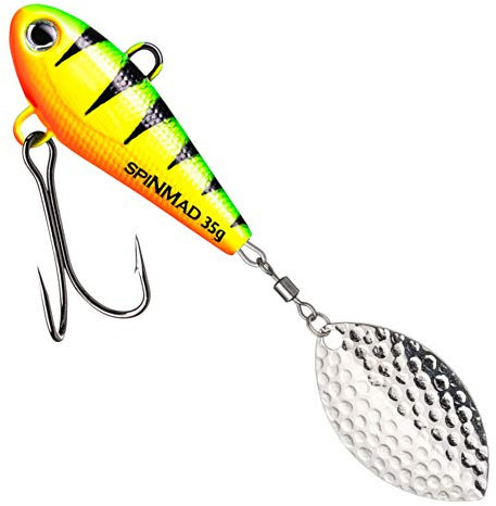SpinMad 35g Bleikopfspinner - Jig Spinner, Farbe Lieblingsköder:Firetiger