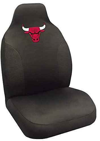 FANMATS - 15115 NBA Chicago Bulls Polyester Seat Cover 20x48,Black