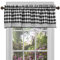 Achim Home Decor, Buffalo, Karierte Volant-Fenstervorhänge, 147 cm breit, 35,6 cm lang, schwarz und weiß kariert, lichtfilternd, Landhausstil, für Schlafzimmer, Wohnzimmer und Esszimmer