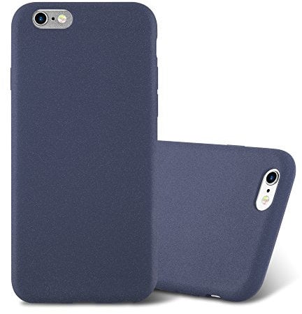 cadorabo Case works with Apple iPhone 6 / iPhone 6S in FROST DARK BLUE - Shockproof and Scratch Resistant TPU Silicone Cover - Ultra Slim Protective Gel Shell Bumper Back Skin