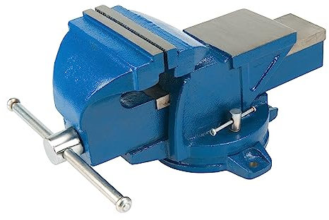 Silverline 656618 Ingenieurs-Schraubstock mit Schwenksockel 150 mm, 16 kg