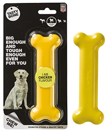 Rosewood 57024 TastyBone extra robustes Hundespielzeug aus Nylon mit Hühnchen-Geschmack, large