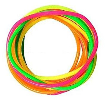 Pack of 12 Mixed Neon Gummy Bracelets Gomme (Multicolore)