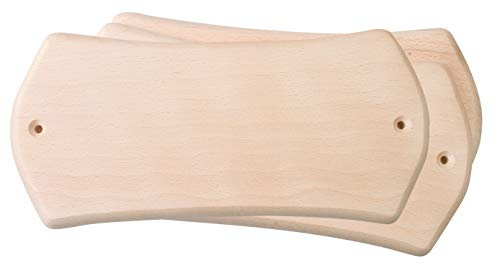Pebaro TUES2 Türschilder Natur belassen 22 x 10,5 x 1 cm aus Holz, 3 Stück, Zubehör Brandmalen, Pyrographie, zum Verzieren mit Brandmaler, Brandmalkolben, Holzbrenner, Basteln mit Holz