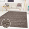 Carpet city Shaggy Teppich Hochflor Langflor Einfarbig Uni Mocca Weich Flauschig Wohnzimmer, Größe: 150 x 150 cm Quadratisch