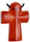 Budawi® Ankh Kreuz Anhänger Karneol Edelstein – Lebenssymbol Kette mit Lederband ca. 35 x 25 mm – Heilstein Schmuck – Geschenk für Damen & Herren – inkl. Organzasäckchen