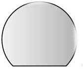 Lienbacher Metallbodenplatte,Stärke 1,5 mm, 120x105 cm, silber antik, halbrund